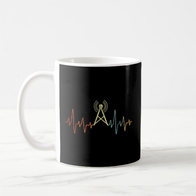 Mug Opérateur radio jambon grand-père père radio amate (Gauche)