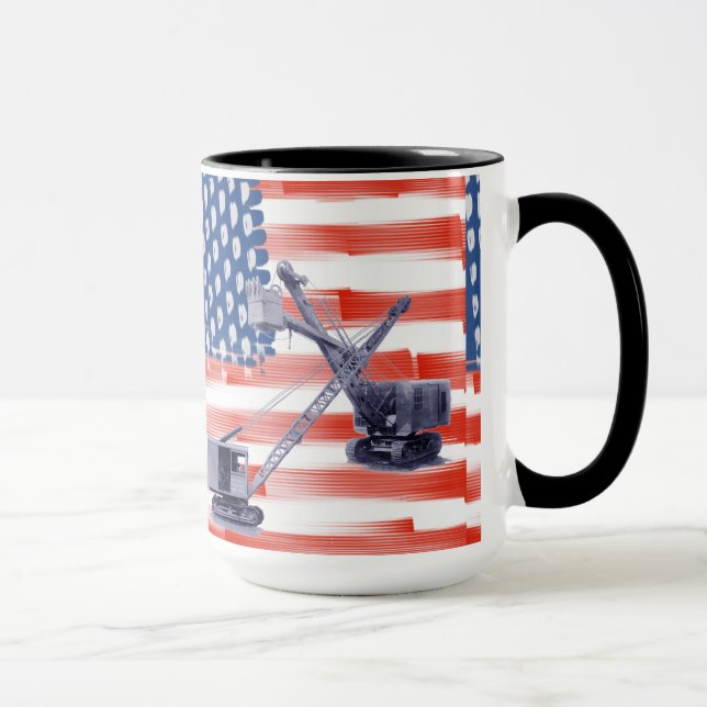 Mug Opérateurs de drapeau rouge blanc et bleu américai (Droite)
