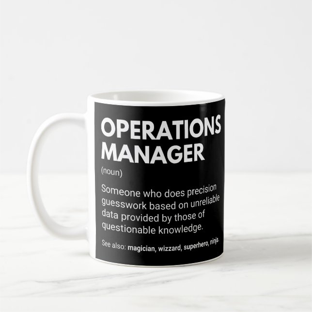Mug Operations Manager Définition de travail amusant (Gauche)