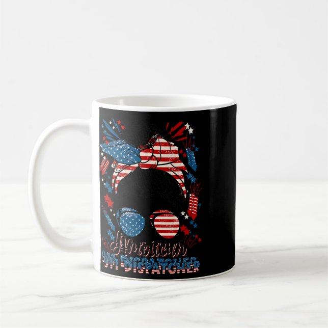 Mug Opératrice 911 du 4 juillet Drapeau américain 911  (Gauche)