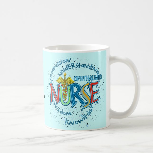 Mug Ophtalmic Nurse Motto personnalisée infirmières mu (Droite)