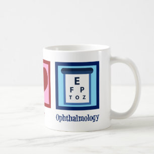 Mug Ophthalmologue Peace Love Ophtalmologie