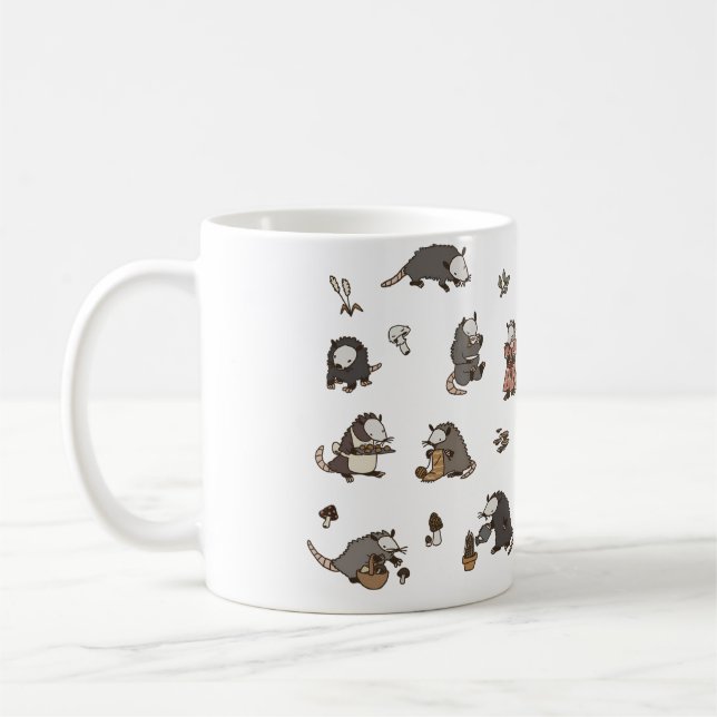 Mug Opossums Cottagecore (Gauche)
