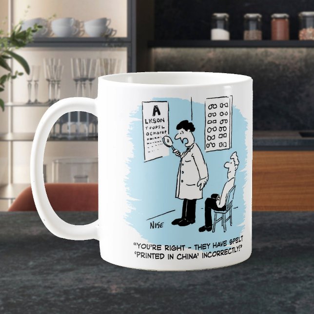 Mug Opticien faisant un examen de la vue (Créateur téléchargé)
