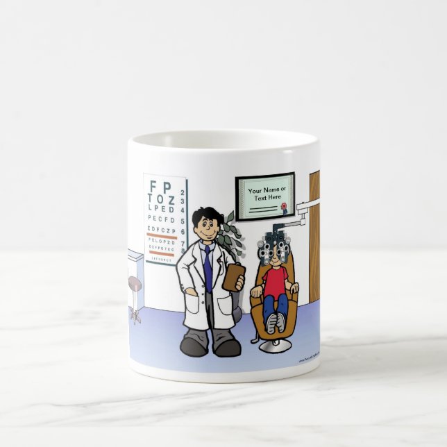 Mug Optométriste - Dessin masculin de PrintedPerfectio (Centre)