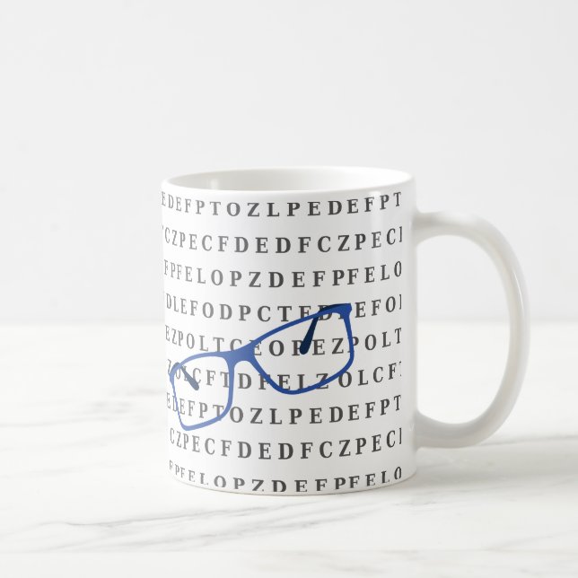 Mug Optométriste Lunetier Tableau de test oculaire et  (Droite)