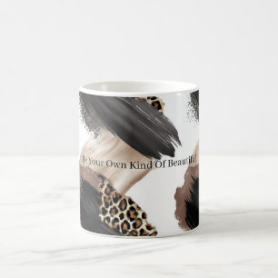 Mug Or Champagne Noir Léopard Abstrait