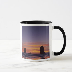 Mug OR, côte de l'Oregon, Cannon Beach, piles de mer à