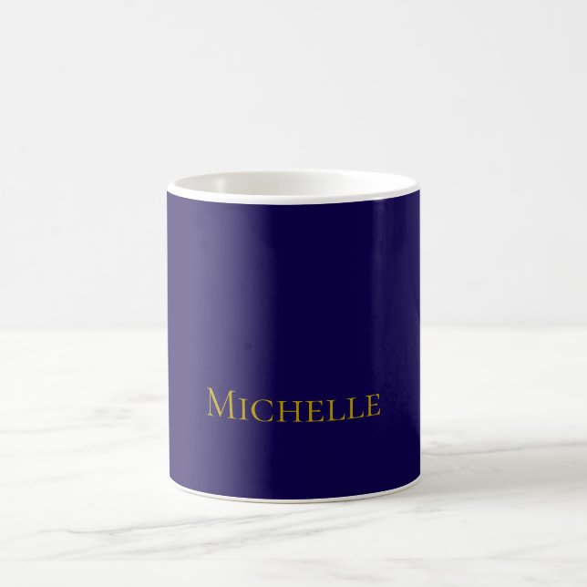 Mug Or et bleu foncé Couleur Professionnelle Plat Mode (Centre)