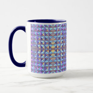 Mug Or Géométrique Iridescent Bleu et Violet 2