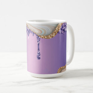 Mug Or moderne ombré marbre glamour feuille métallique