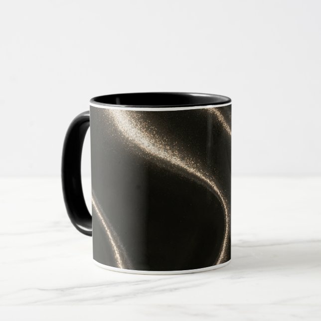 Mug Or noir étincelle (Devant gauche)