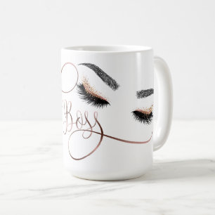 Mug Or rose de mèches de yeux de sourcil de maquillage