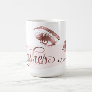 Mug Or rose de parties scintillantes de mèches de yeux