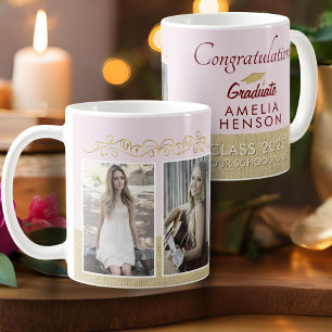 Mug Or Rose Doré Rustique 2023 Diplômé 2 Photo Remise 