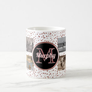 Mug Or rose fait sur commande d'Instagram de collage