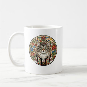 Mug Oracle du matin : Chat sibérien de l'art populaire
