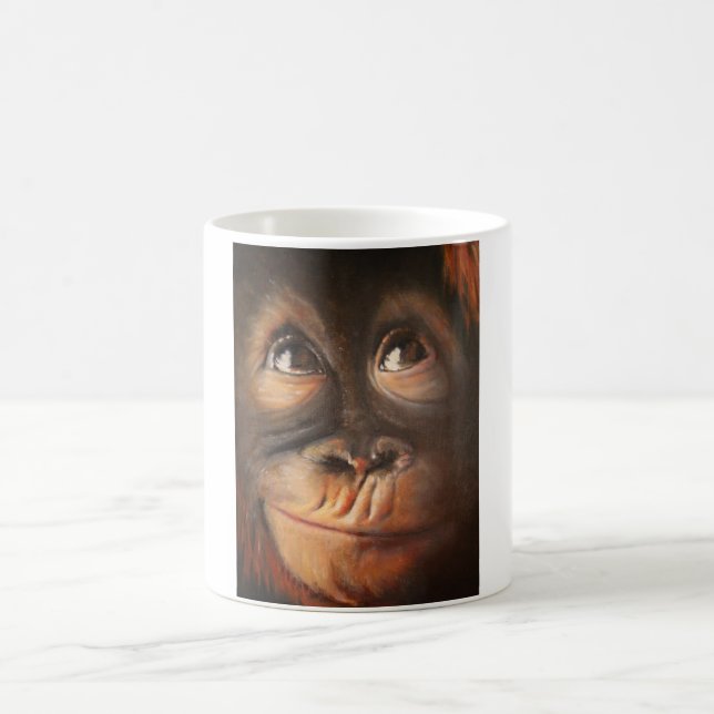 Mug Orang-outan de sourire de peinture à l'huile de (Centre)
