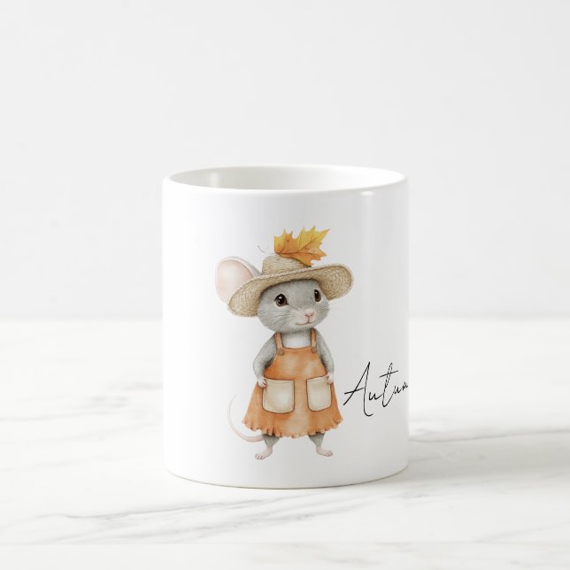 Mug Orange Autumn Mouse (Centre)