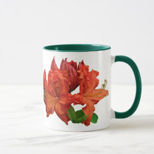 Mug Orange Azalea Blossoms