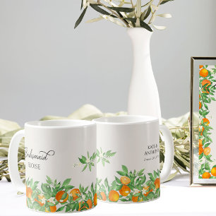 Mug Orange Blossom Bridesmaid Soirée de mariage Cadeau