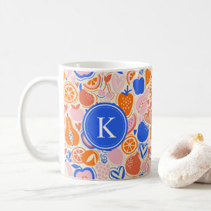 Mug Orange Blue Monogram Fruits Légumes