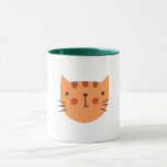 Mug Orange Chat Cute Funny<br><div class="desc">Cute de chat orange</div>