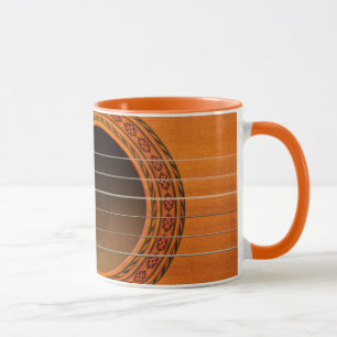 Mug Orange classique de guitare bronzage