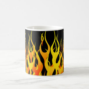 Mug Orange classique emballant des flammes sur le feu