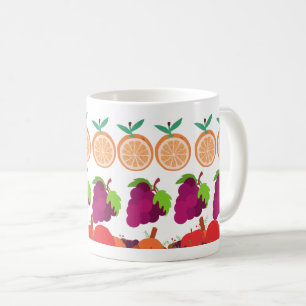 Mug Orange coloré & Raisins Conception des fruits
