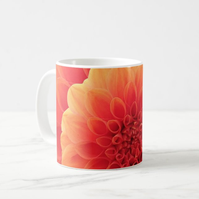 Mug Orange Dahlia (Devant gauche)