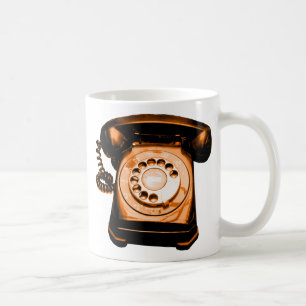 Mug Orange de ligne téléphonique
