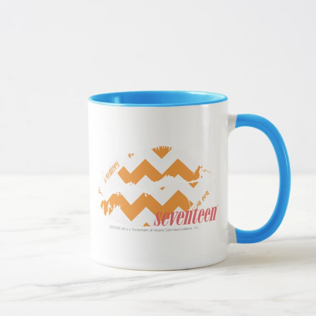 Mug Orange de zigzag (Droite)