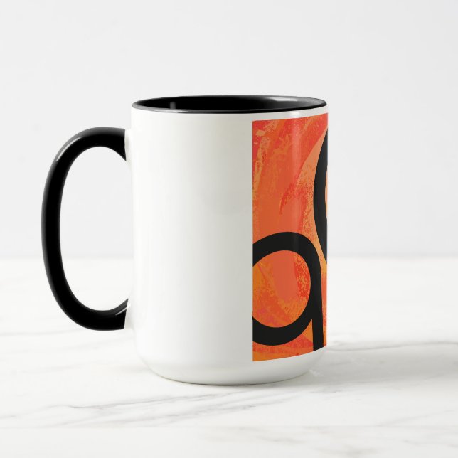 Mug Orange Décennie 90e anniversaire (Gauche)