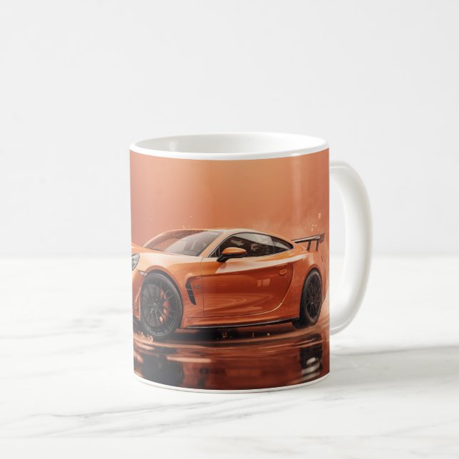Mug Orange Drifting Sports Car 365 (Devant droit)