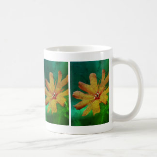 Mug Orange Fleur Faisy Abstraite Distressed