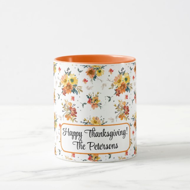 Mug Orange Floral Fall (Centre)
