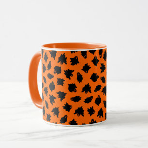 Mug Orange Ghost Elegant Halloween Vintage