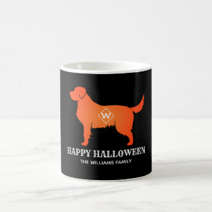 Mug Orange Golden Retriever Halloween heureux