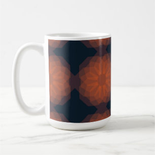 Mug Orange, moderne et géométrique abstraction des fle