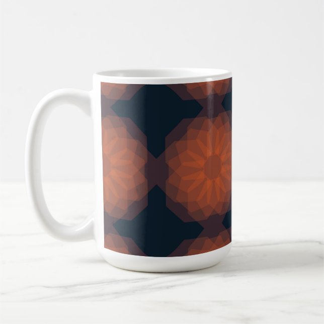 Mug Orange, moderne et géométrique abstraction des fle (Gauche)