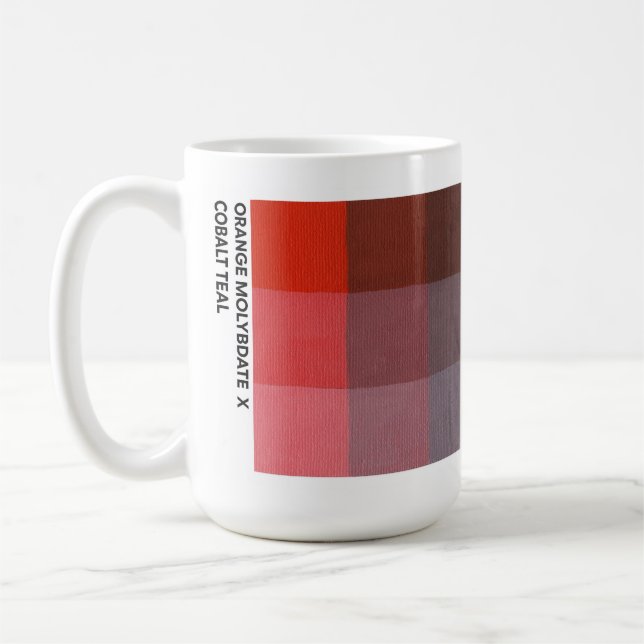 Mug Orange Molybdate x Cobalt Teal 15 oz (Gauche)