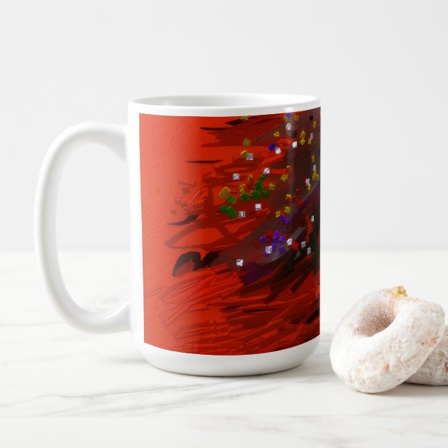 Mug Orange Moon Landscape (Avec donut)