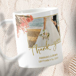 Mug Orange Oleander Fleurs Merci photo Mariage<br><div class="desc">Orange Oleander Fleurs Photo Merci Mariage Café Mug. Photo mariage tasse avec une photo mariage,  les noms des mariés et des mariés et la date du mariage. Personnalisez avec votre photo mariage et d'autres détails. Une tasse de remerciement élégante et fleurie.</div>