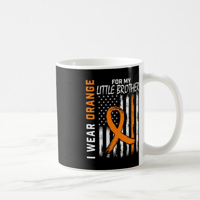 Mug Orange Pour Mon Petit Frère Leucémie Cancer Aware (Droite)