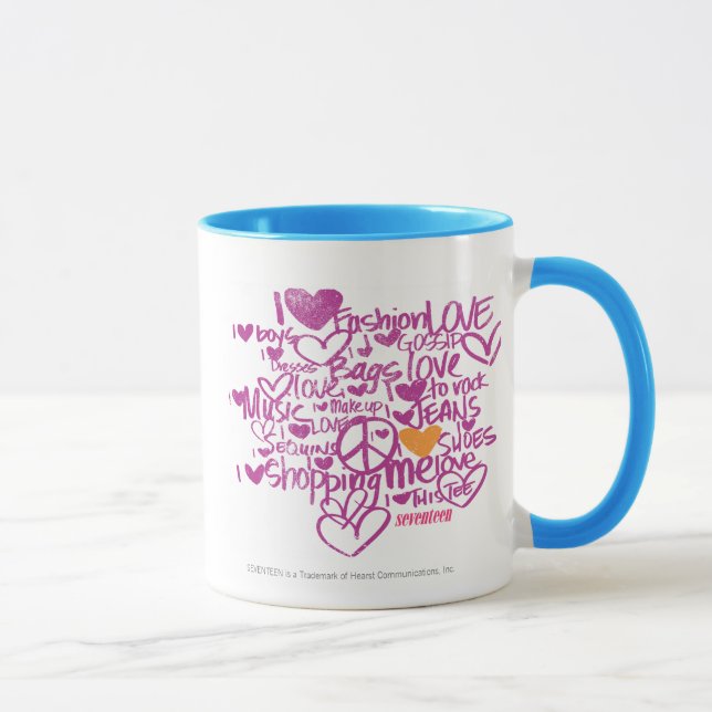 Mug Orange/pourpre de graffiti (Droite)