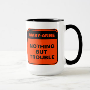 Mug Orange prudence signe de route rien que des ennuis