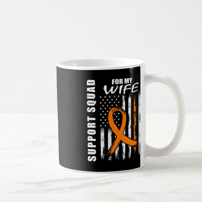 Mug Orange Ribbon Femme Leucémie Sensibilisation États (Droite)