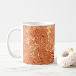 Mug Orange Rose Gold Red Marble Texture