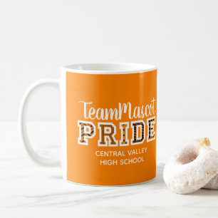 Mug Orange School Pride Mascotte Nom de la pâte à café